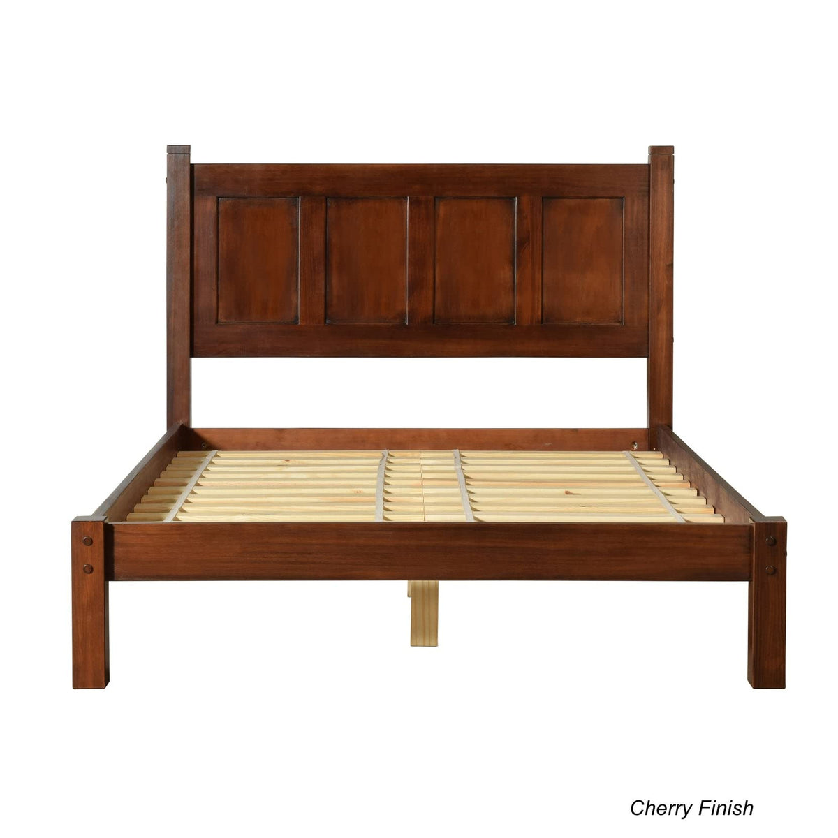 Solid Wood Platform Bed, Full Size, Cherry R278