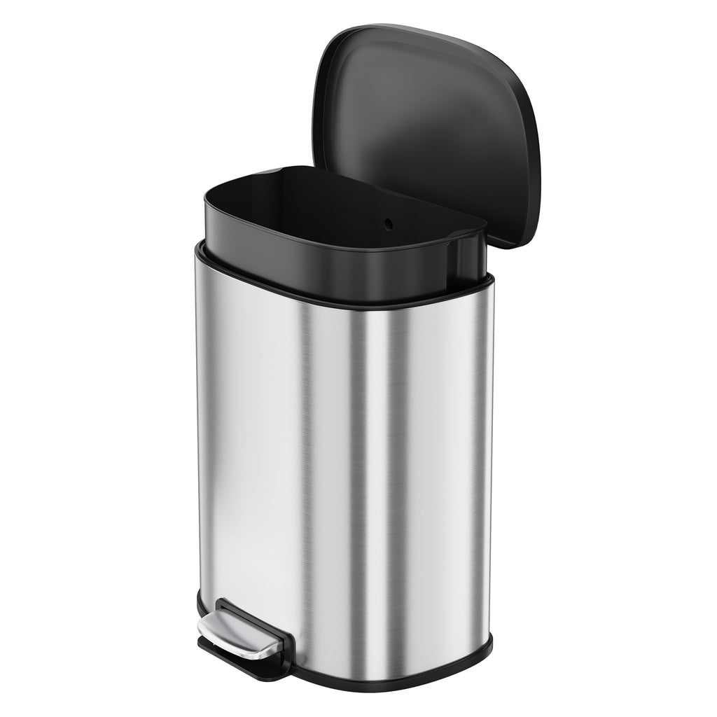 50L Stainless Steel Step-On Trash Can M767207