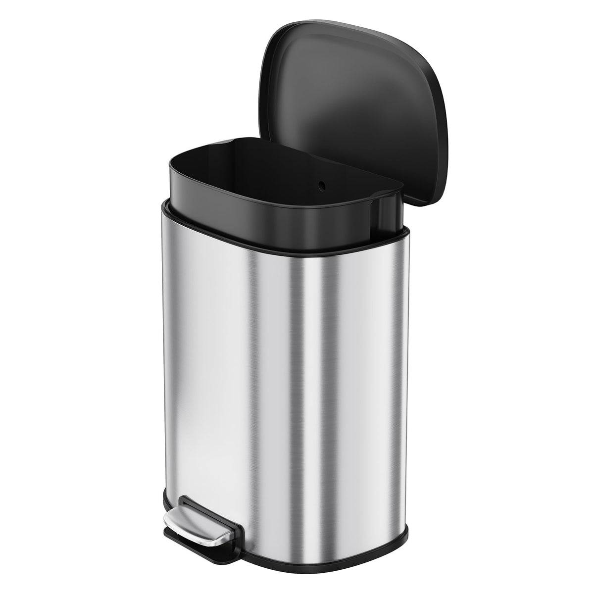 50L Stainless Steel Step-On Trash Can M767207