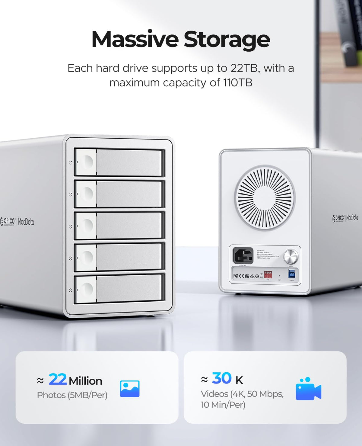 5 Bay RAID External Hard Drive Enclosure G344360