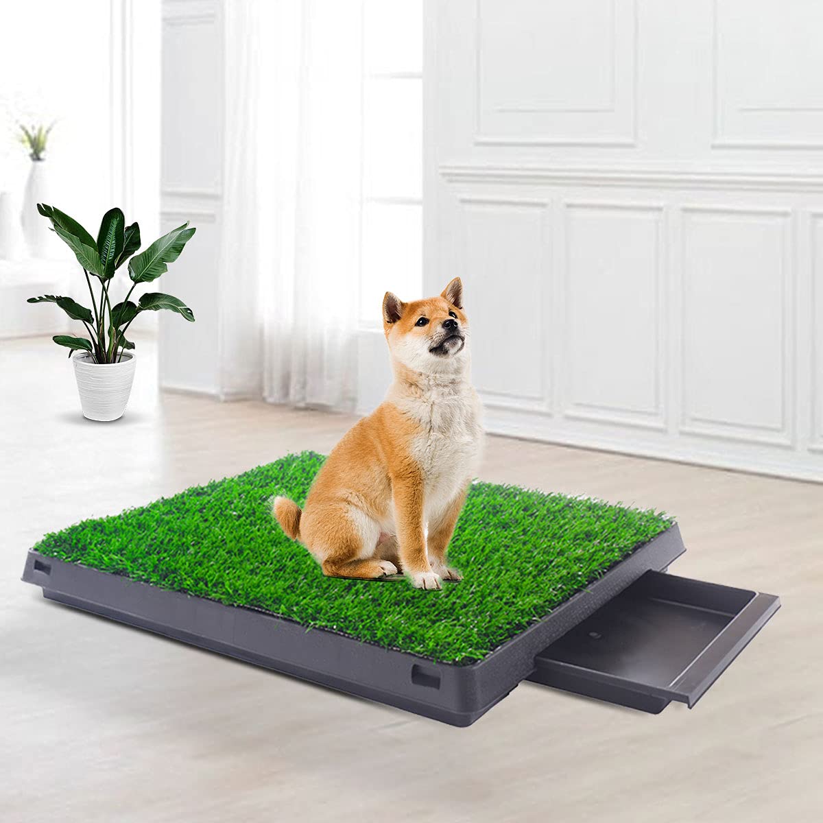 2pcs Artificial Grass Pet Potty Pad with Drainage Hole T980