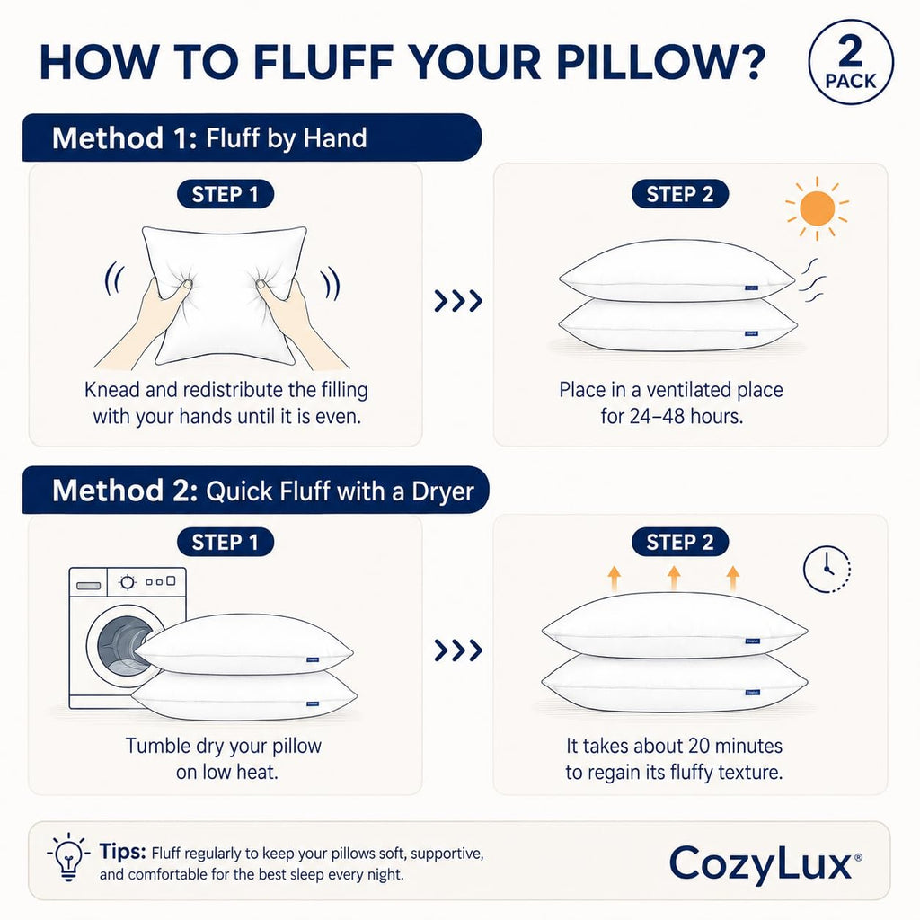 King Size Set of 2 Bed Pillows F549