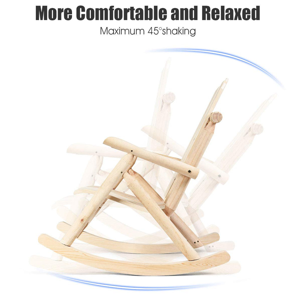 Log Rocking Chair Set I8942