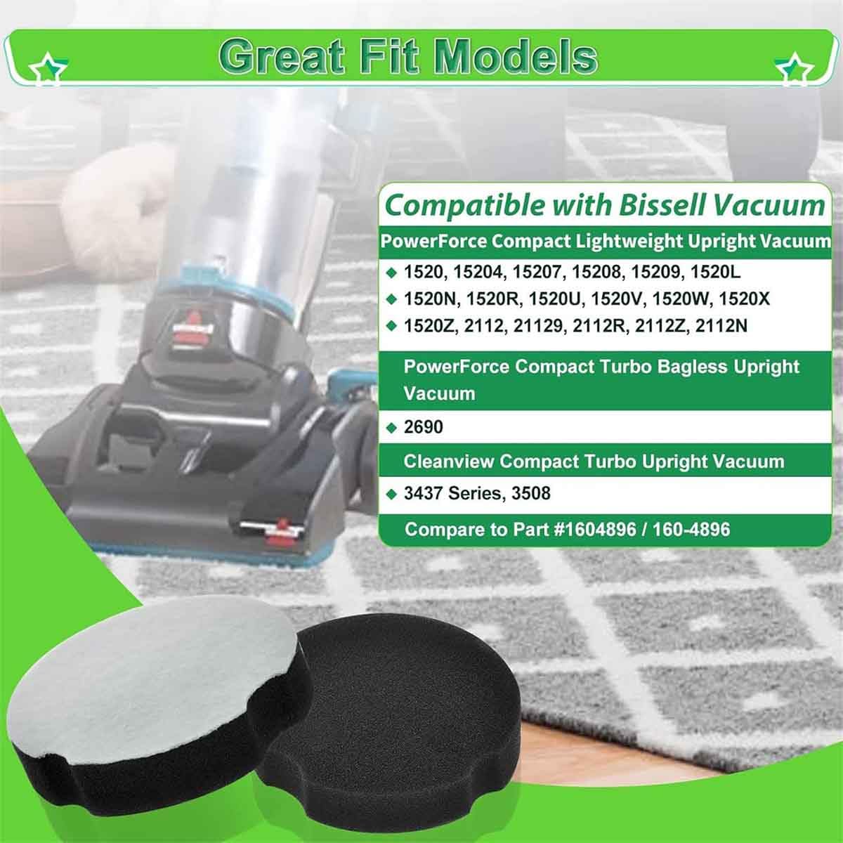 6 Pack Filter Replacement for Upright Vacuum Cleaners I922