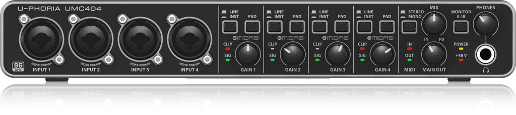 4x4 USB Audio/MIDI Interface with Mic Preamplifiers I4860