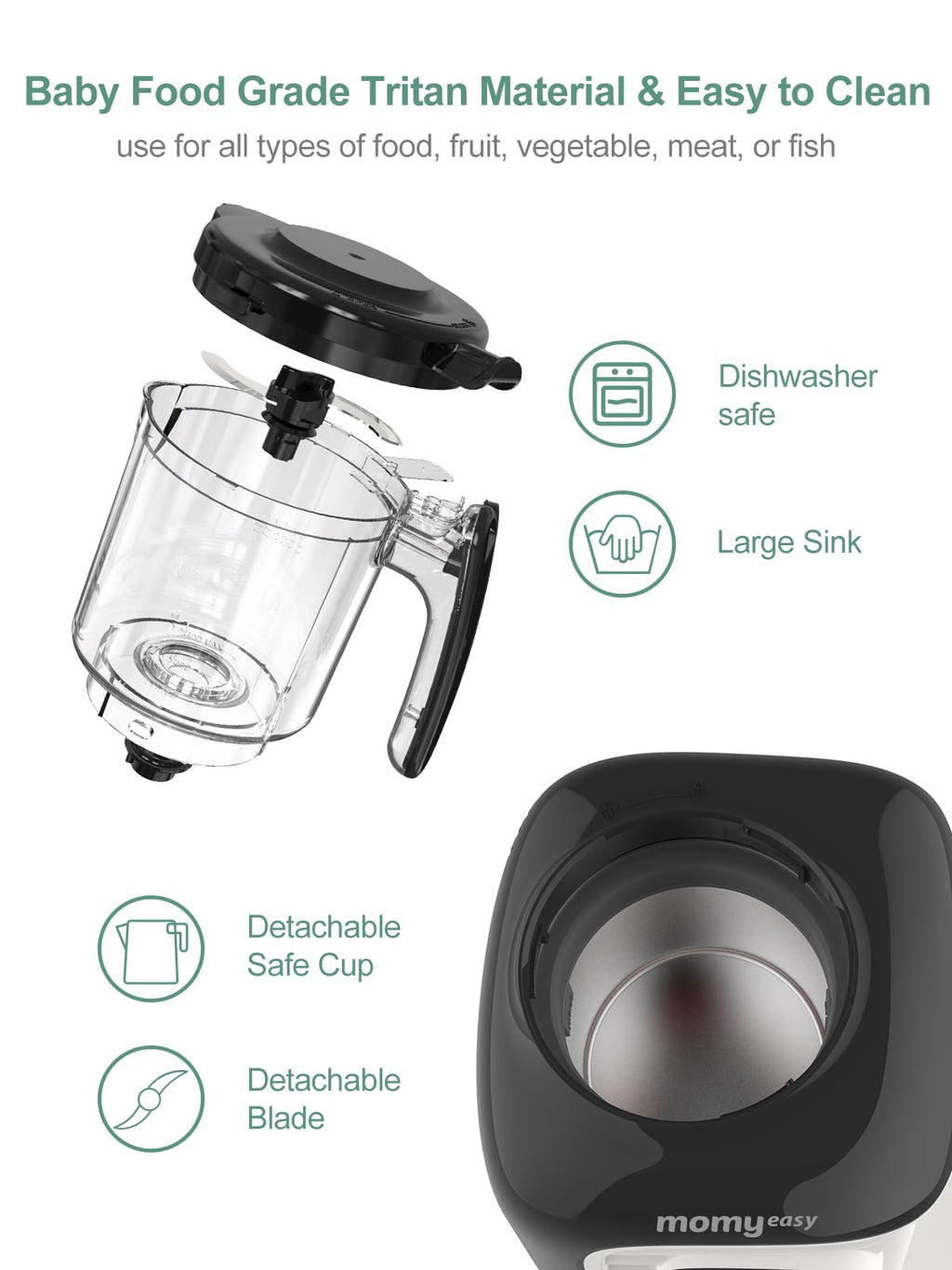 Baby Food Maker with Dual-Layer Steam Basket I472