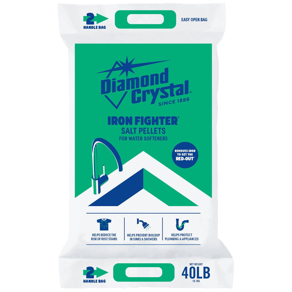 2 Pack Water Softener Salt Pellets, 40 lb E934