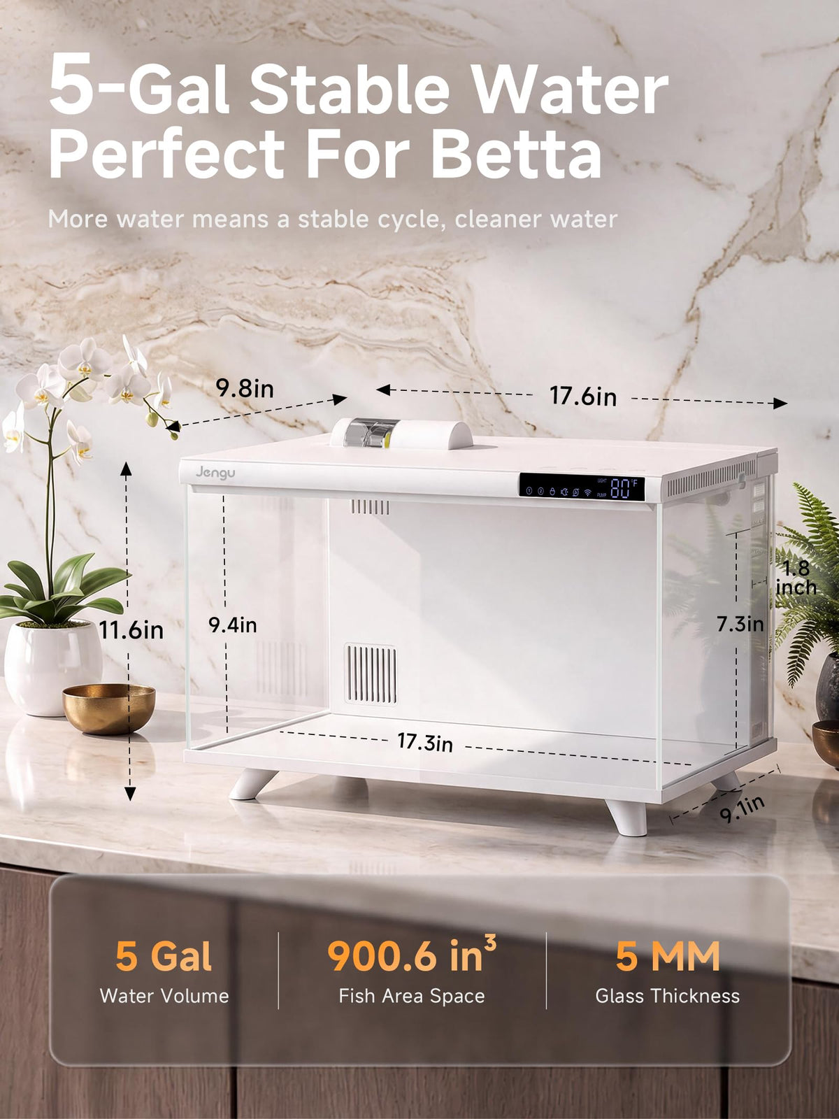 5 Gallon Smart Fish Tank Aquarium Kit G8096