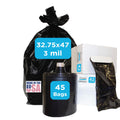42 Gallon 3 MIL Black Heavy Duty Contractor Bags C436220