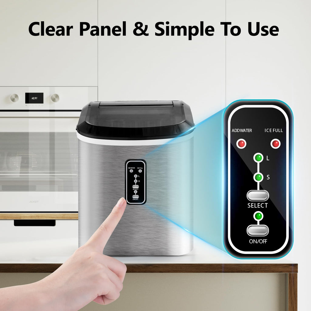 Countertop Ice Maker with Ice Scoop and Basket M48547