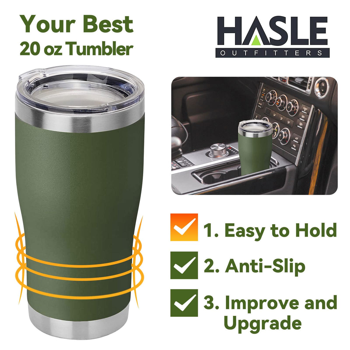 20 oz Stainless Steel Vacuum Insulated Tumbler with Lid I4543