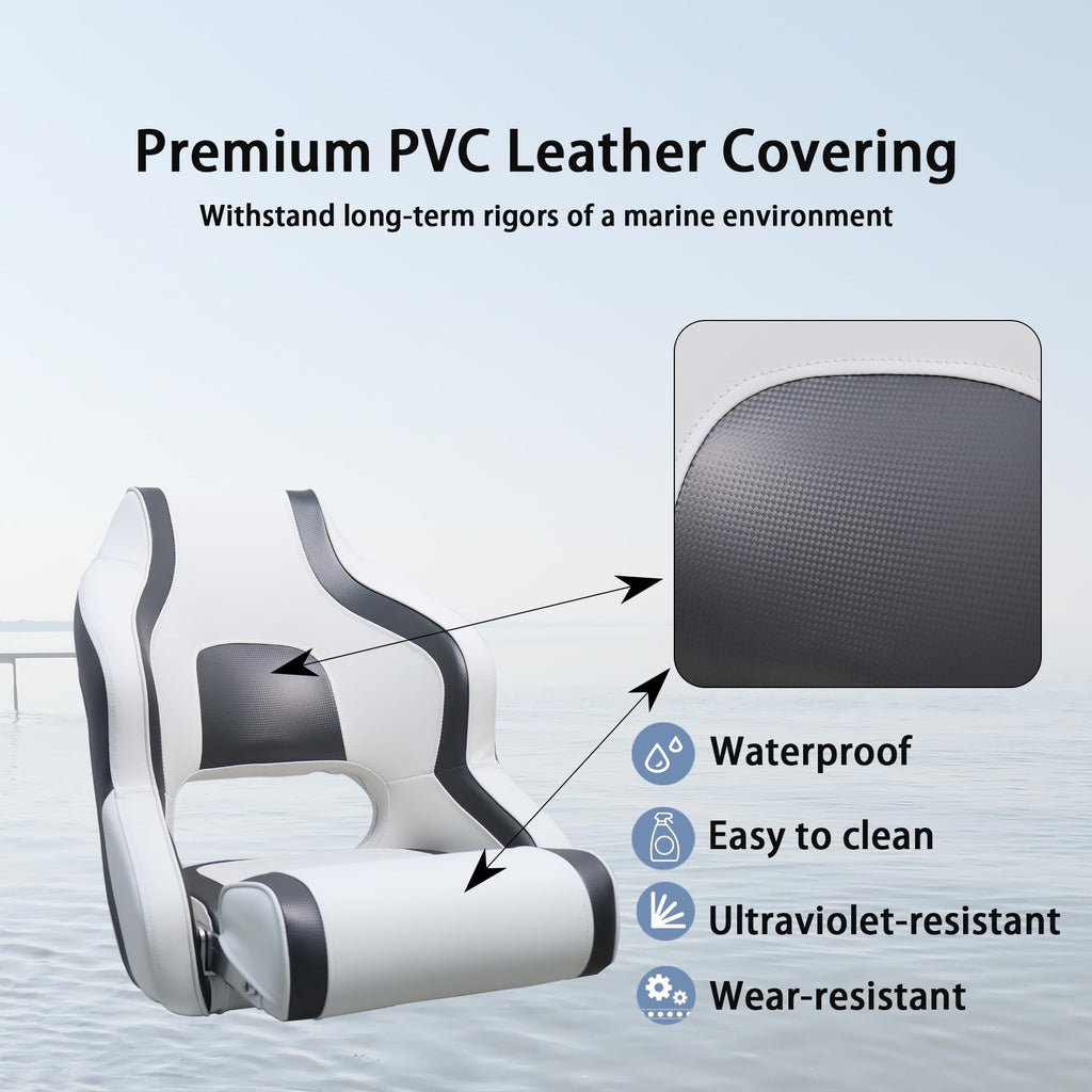 White Black Boat Seat M7222