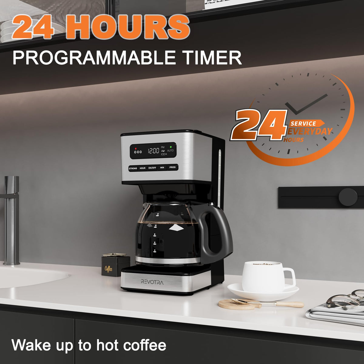 12 Cup Programmable Drip Coffee Maker E741