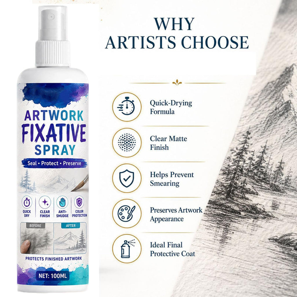 Quick-Dry Smudge-Proof Clear Matte Fixative Spray (7PCS) W17350