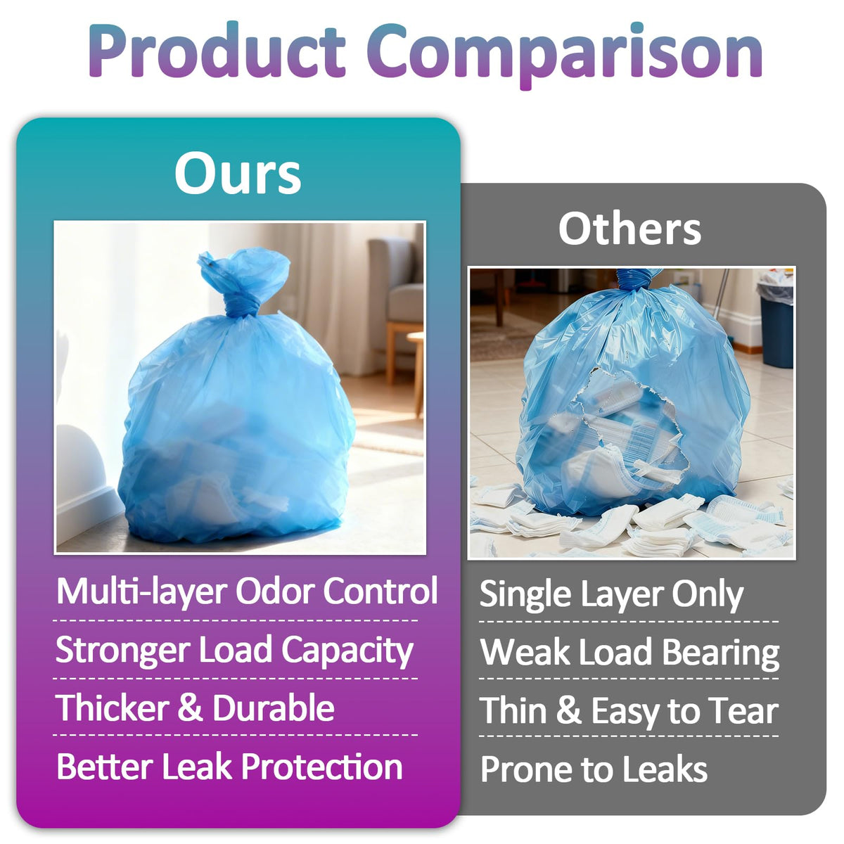 30 Pcs Leakproof Diaper Pail Refills M8661