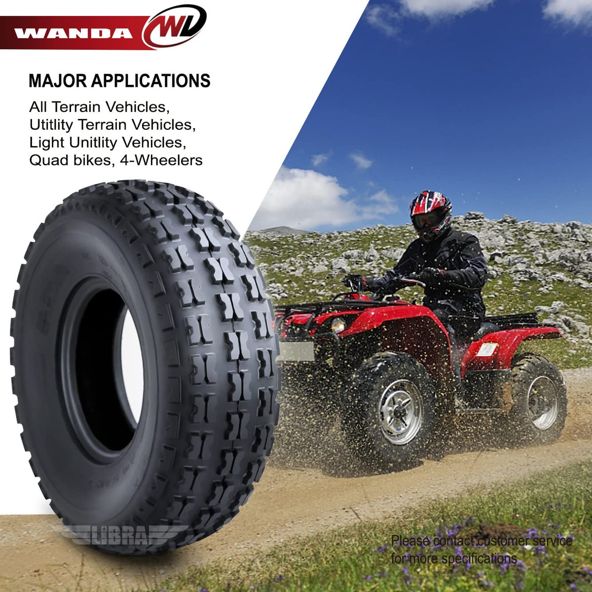 2 New Sport ATV Tires 19x7-8 4PR F748871