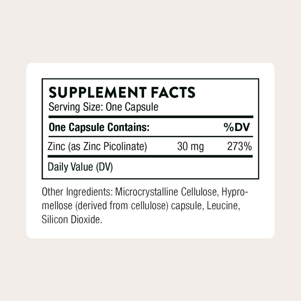 Zinc Picolinate 30 mg 60 Capsules F774729