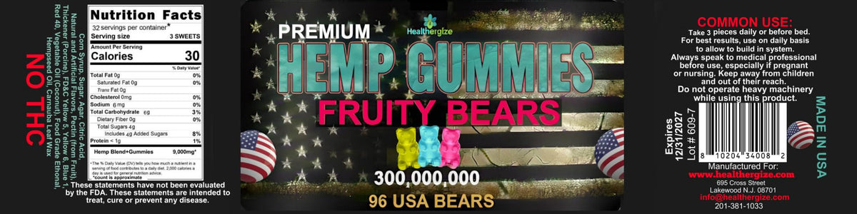 Hemp Gummies 96 Bears Q74407