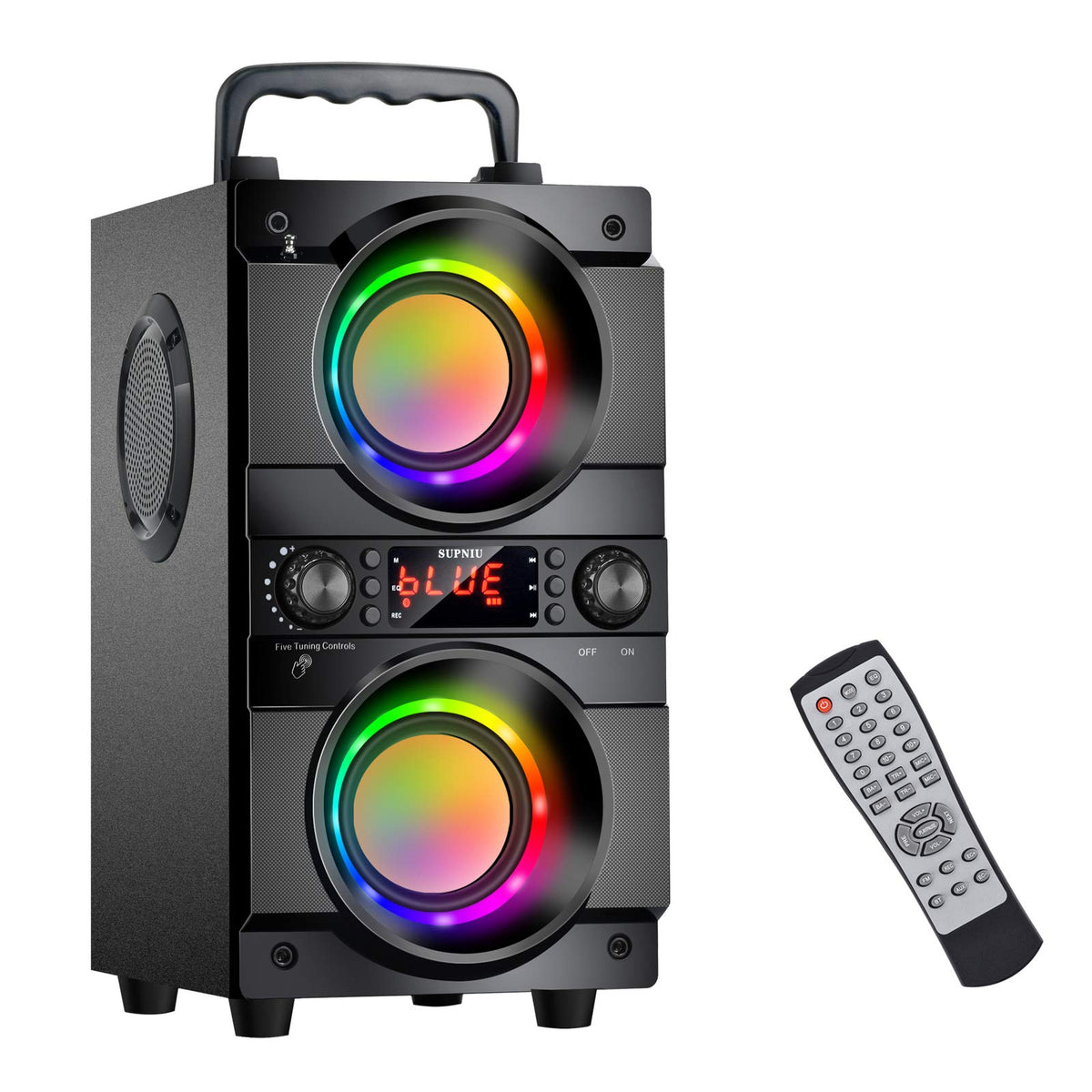 Portable Bluetooth Speaker with Double Subwoofer Heavy Bass W608300