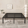 Queen Size 18 Inch Metal Platform Bed Frame Black H86590