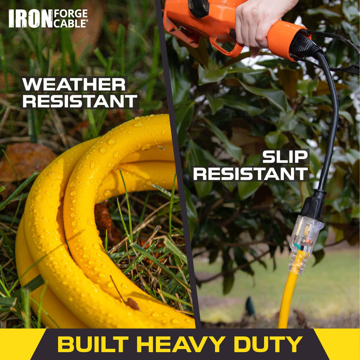 14 Gauge Heavy Duty Extension Cord, 100 Ft Yellow SJTW Y72450