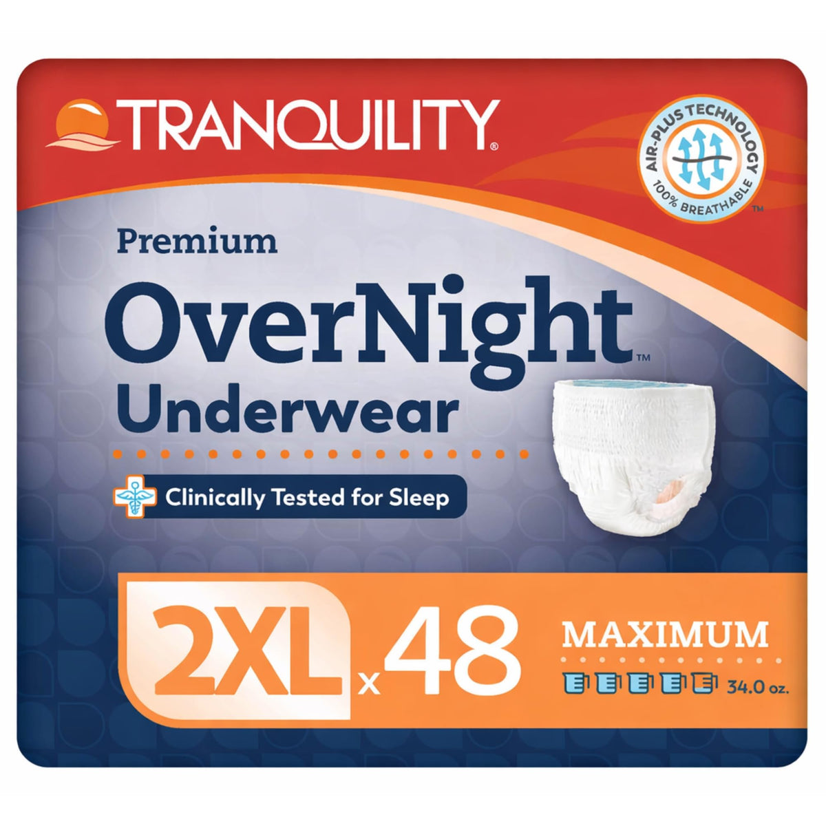 2XL Disposable Absorbent Underwear 48 Count Y777763
