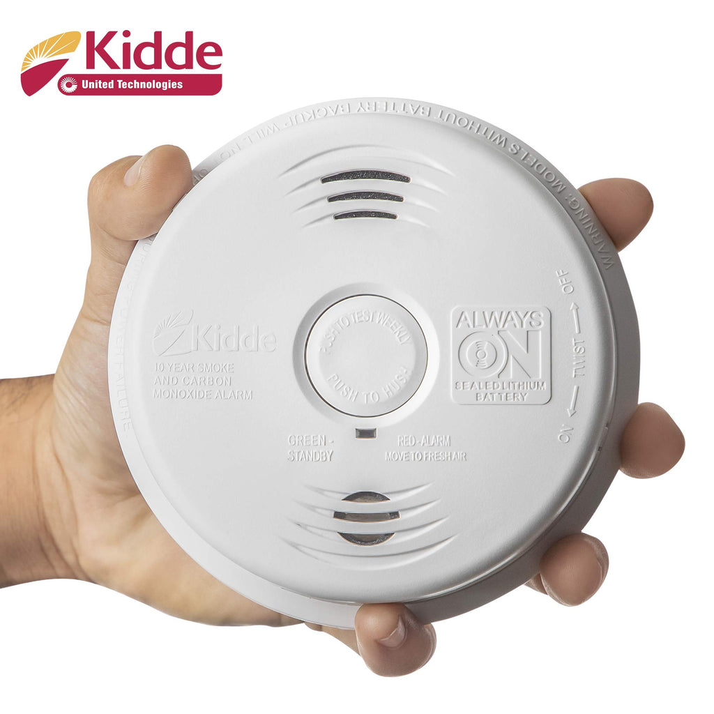 Hardwired Smoke and Carbon Monoxide Detector Alarm with Voice Warning, White U826941
