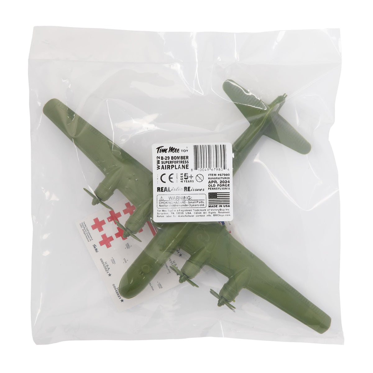 OD Green Plastic Bomber Plane D481