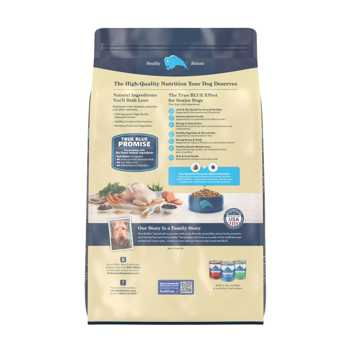 Chicken Senior 7+ Dry Dog Food, 15 lb N61175