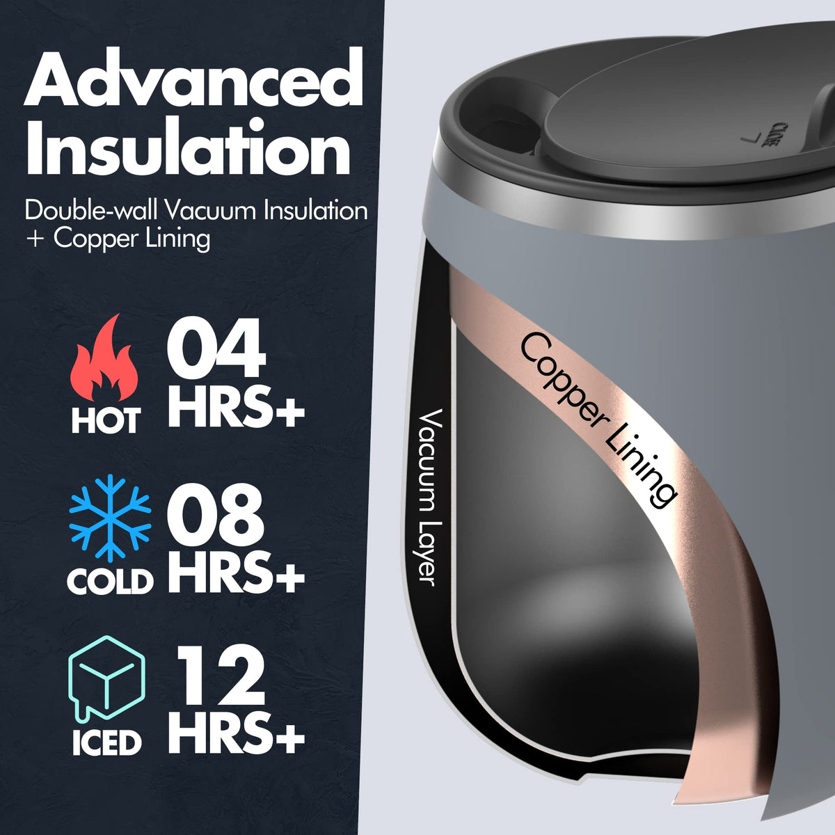 16 oz Insulated Stainless Steel Coffee Mug 2-Pack C986135