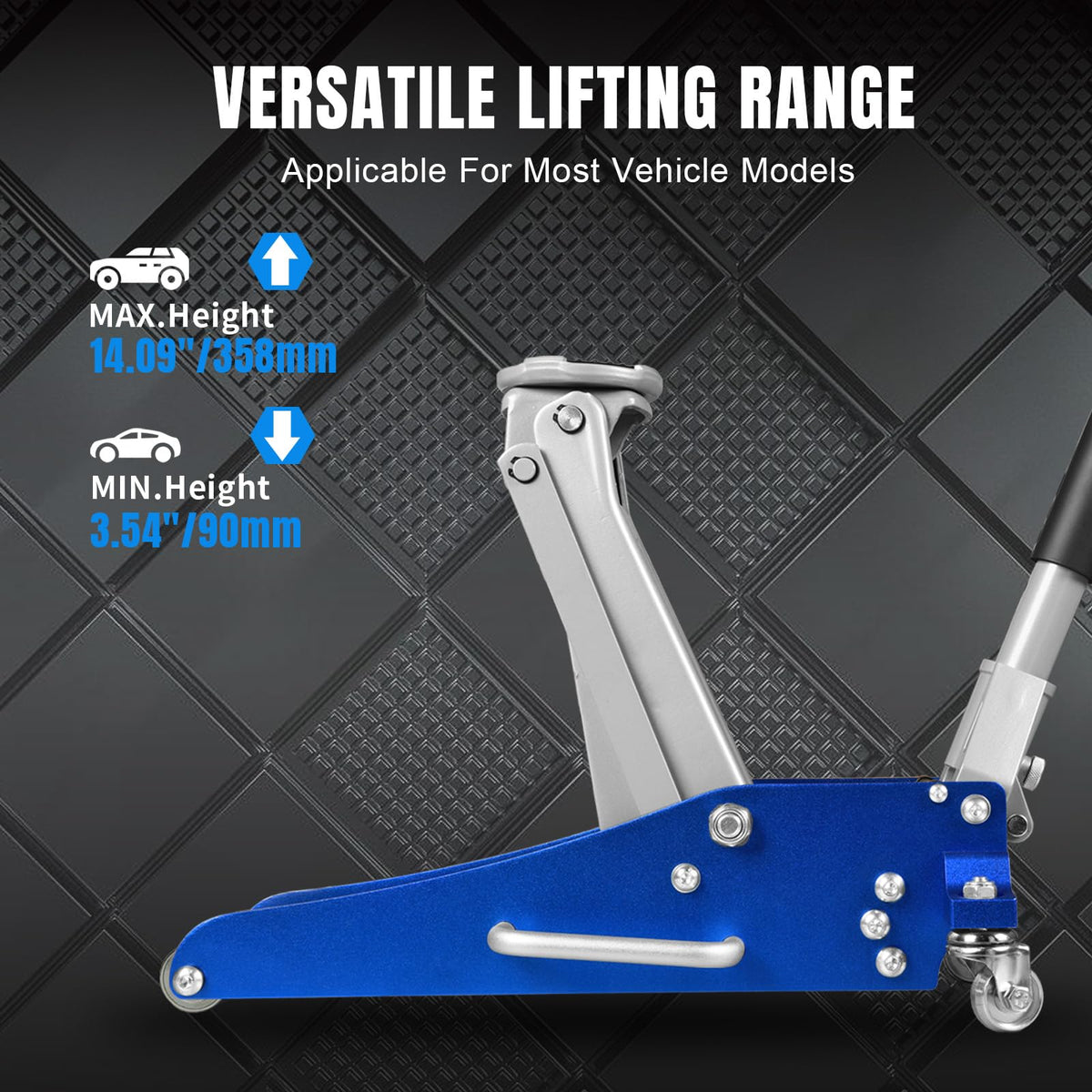 1.5 Ton Aluminum Steel Low Profile Hydraulic Floor Jack N977