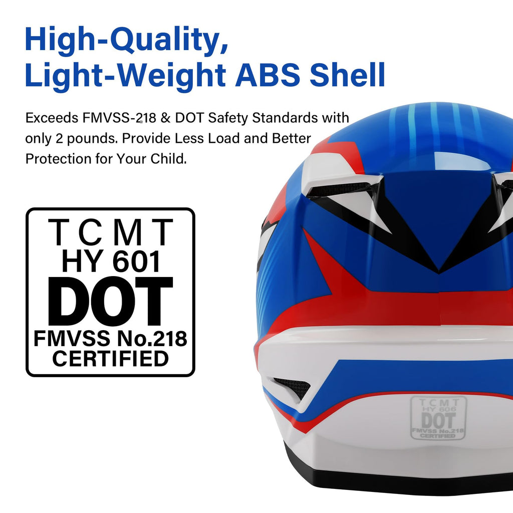 Youth Kids DOT Approved Full Face Motocross Helmet E61352