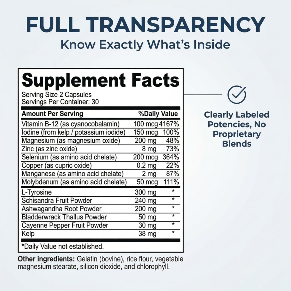 Iodine Thyroid Support Supplement 60 Capsules H76141