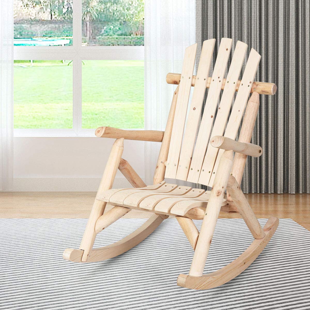Log Rocking Chair Set I8942