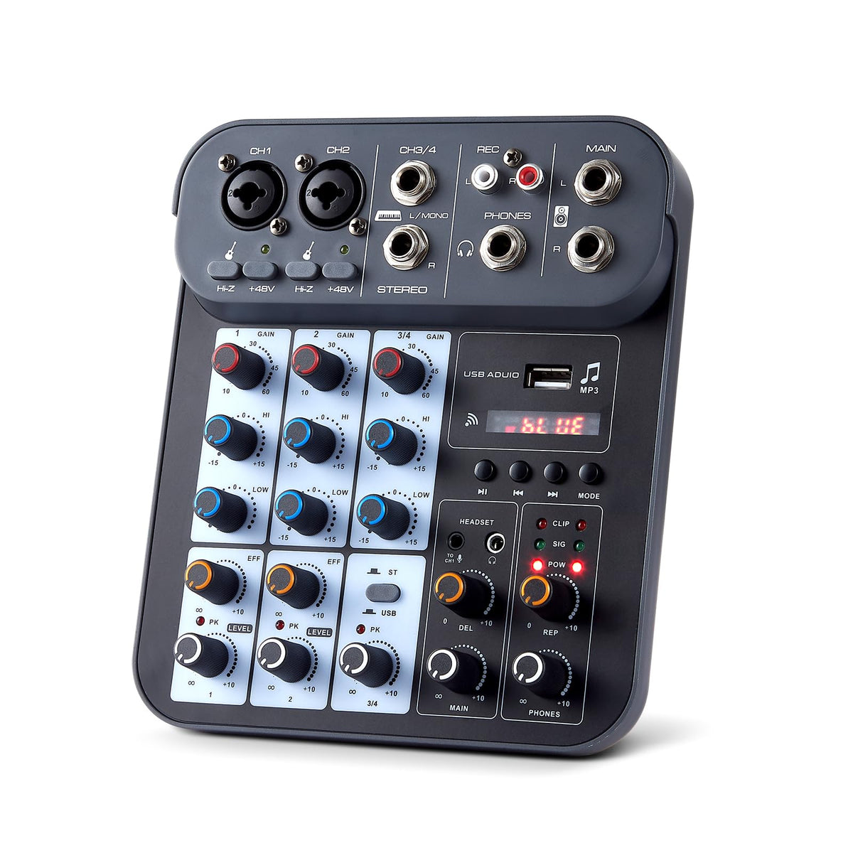 4 Channel DJ Audio Mixer with XLR 1/4" Interface Y47586