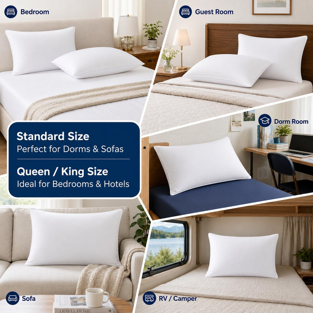 King Size Set of 2 Bed Pillows F549