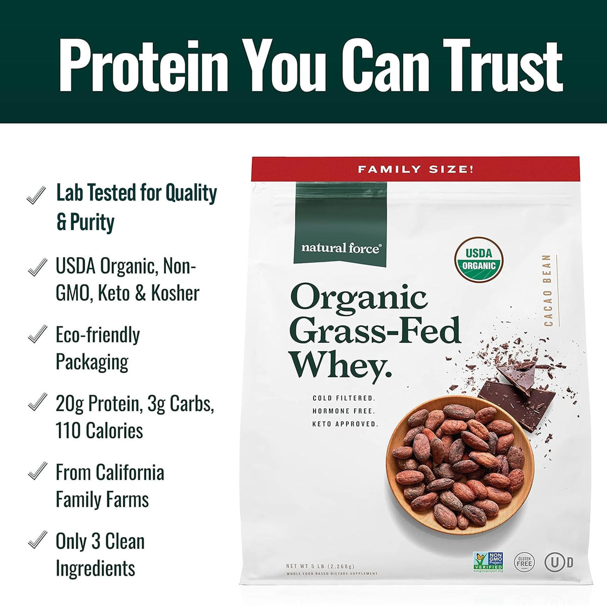 Chocolate Whey Protein Powder, 5 lbs H878346