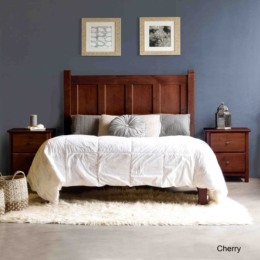 Solid Wood Platform Bed, Full Size, Cherry R278
