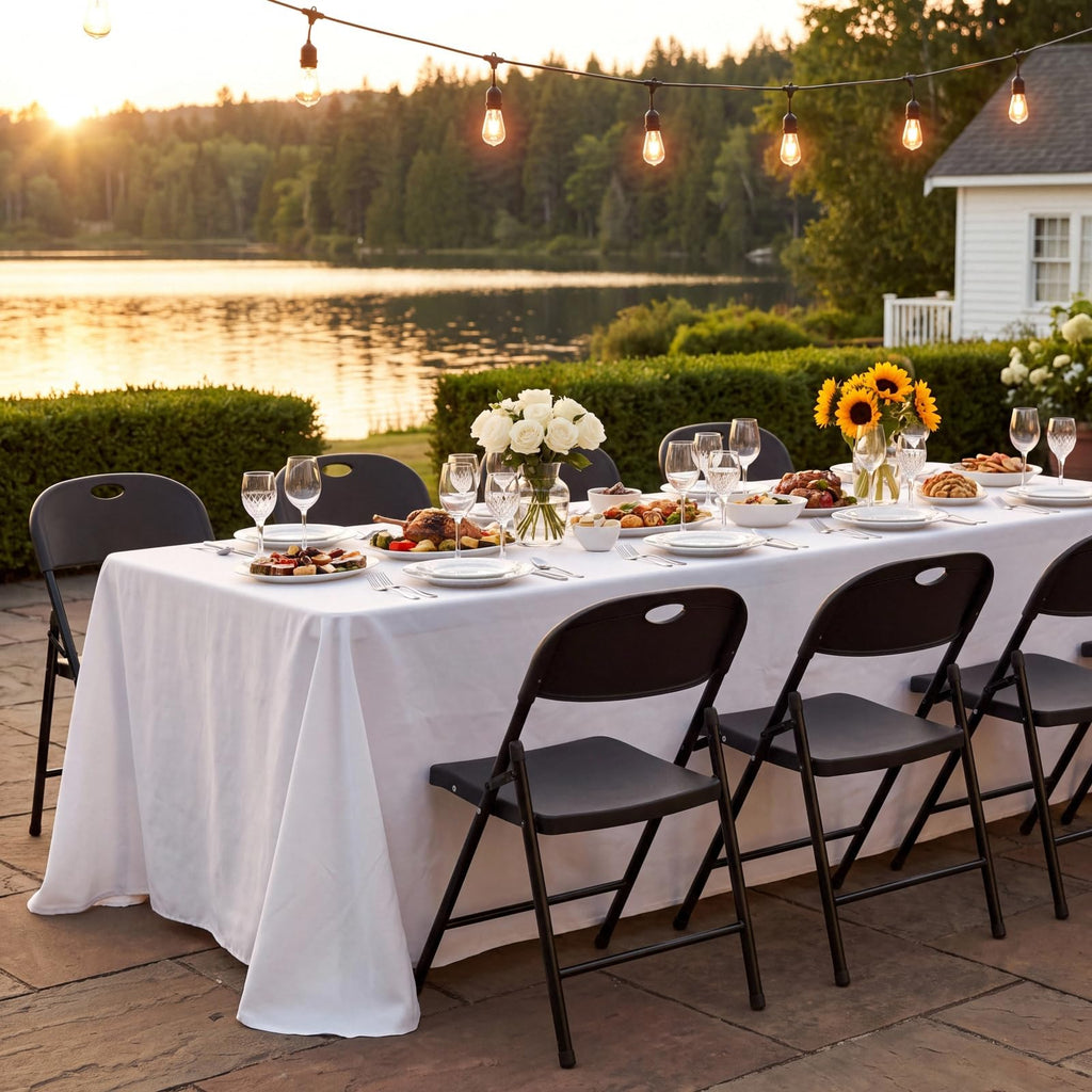 Black Plastic Folding Chairs 10 Pack H11324