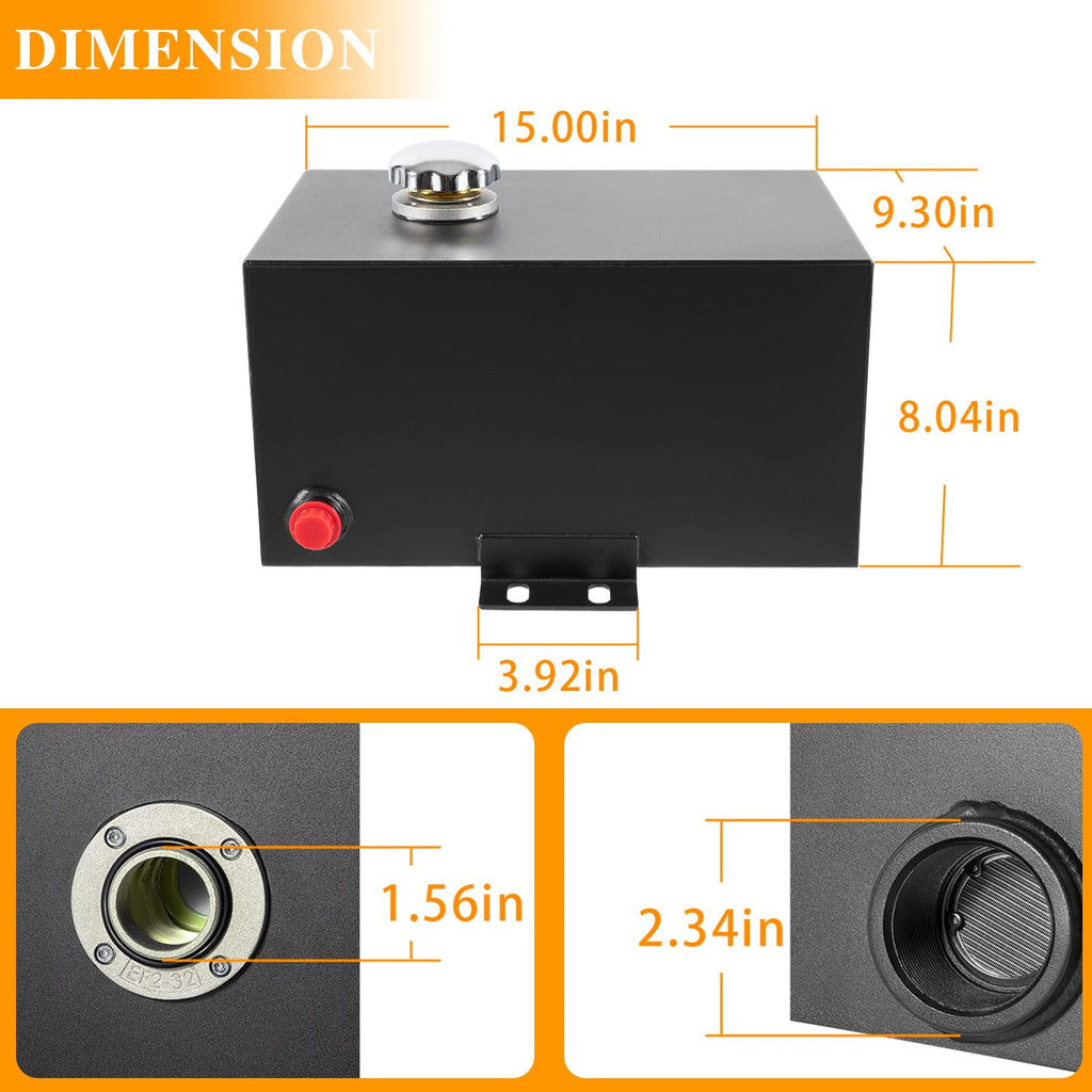 5 Gallon 14 Gauge Steel Hydraulic Fluid Reservoir Tank Y373015