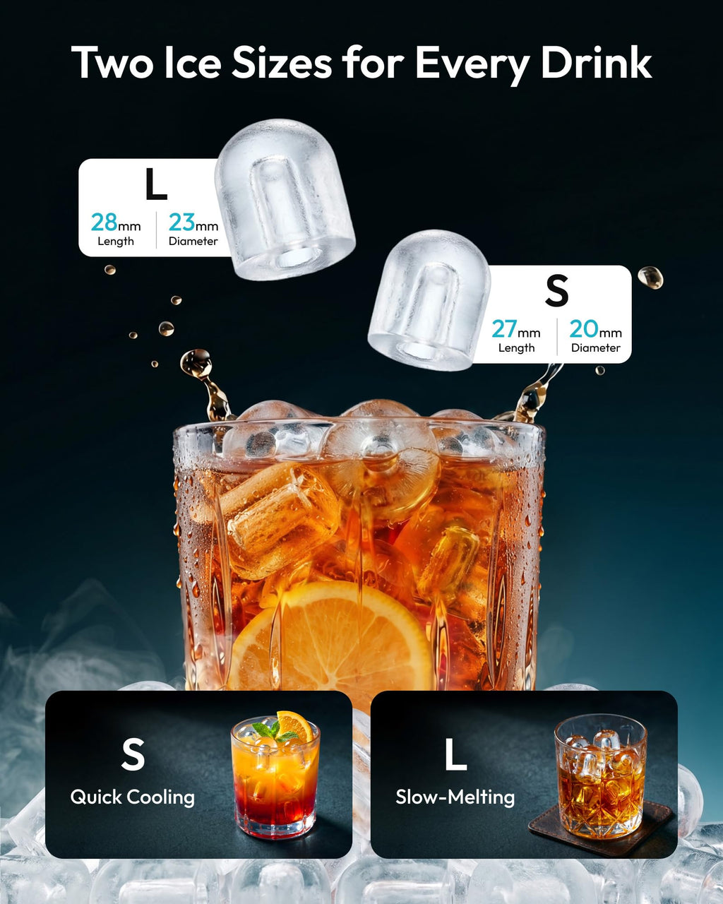 Portable Countertop Ice Maker with Carry Handle and Scoop Z211237