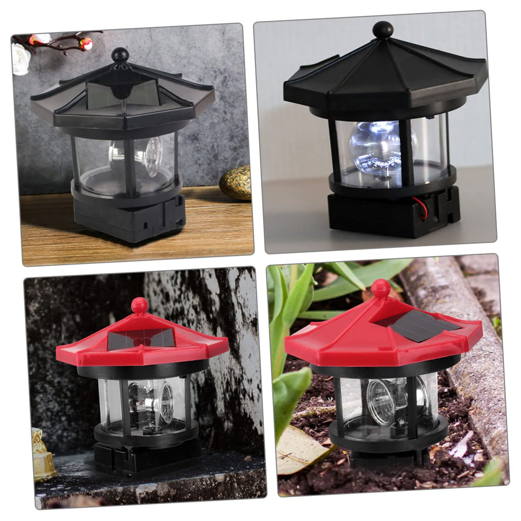 2Pcs Solar Powered Lighthouse Outdoor Garden Light C185
