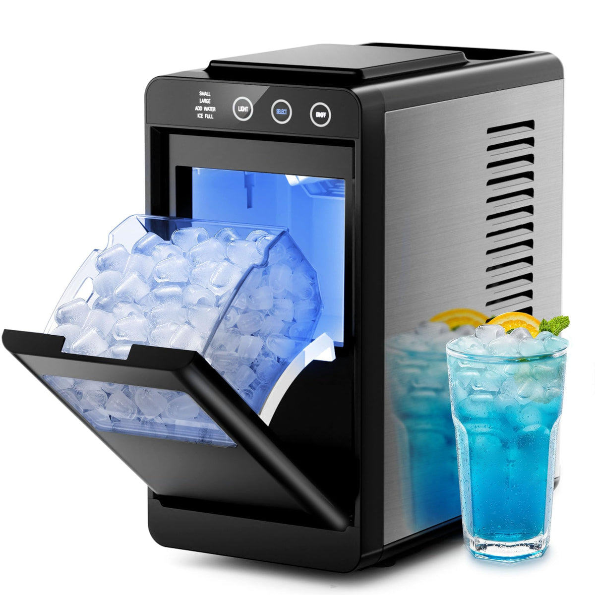 Portable Countertop Ice Maker, 26 lbs/24H, Self-Cleaning, Black I15826