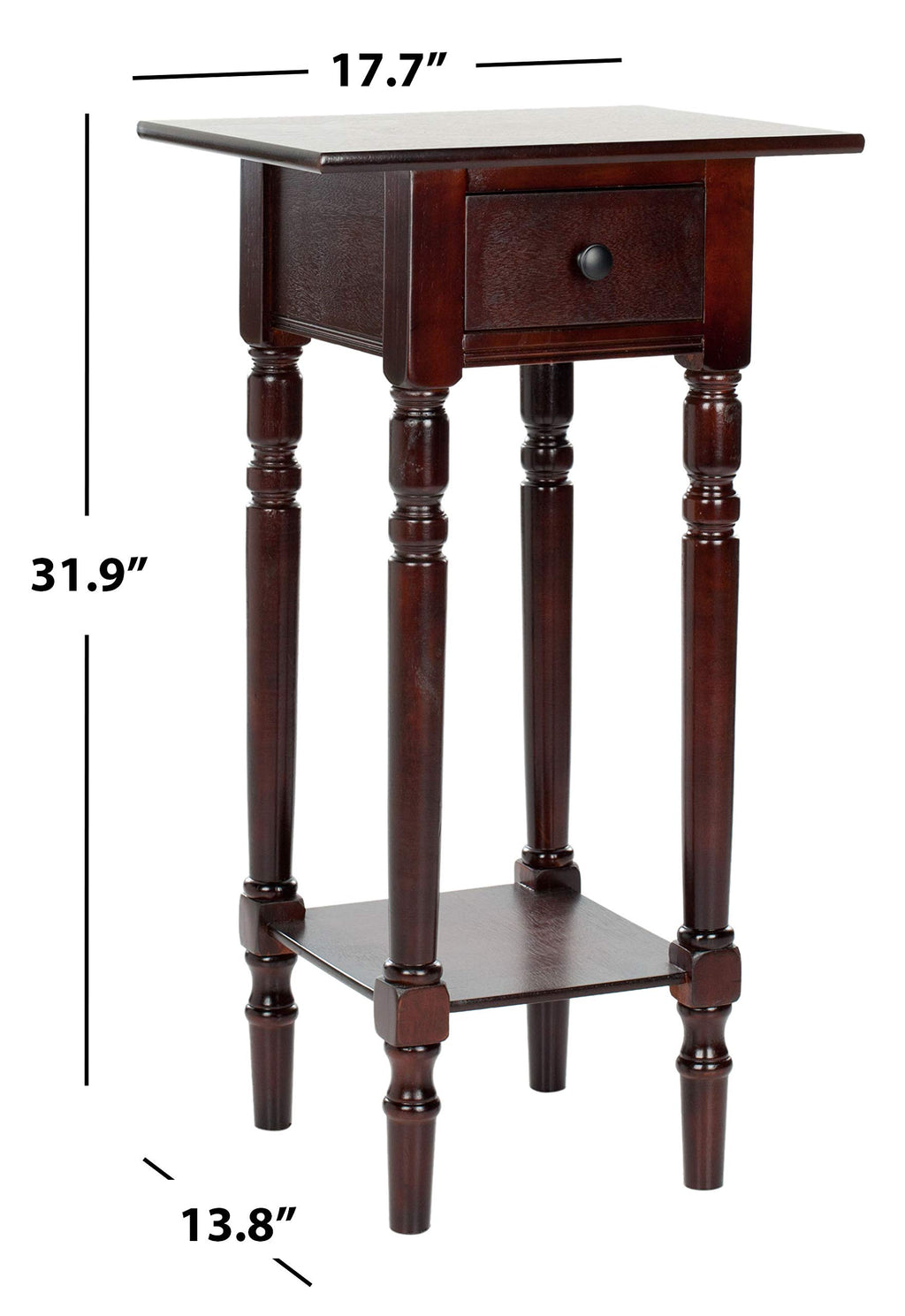 Dark Cherry Wood Side Table S11187