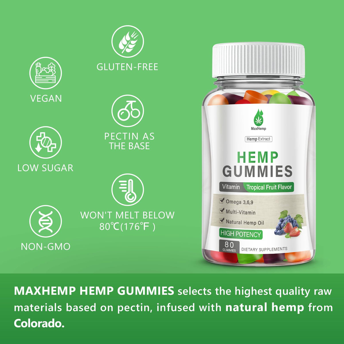 Hemp Gummies High Potency 2 Packs X1282
