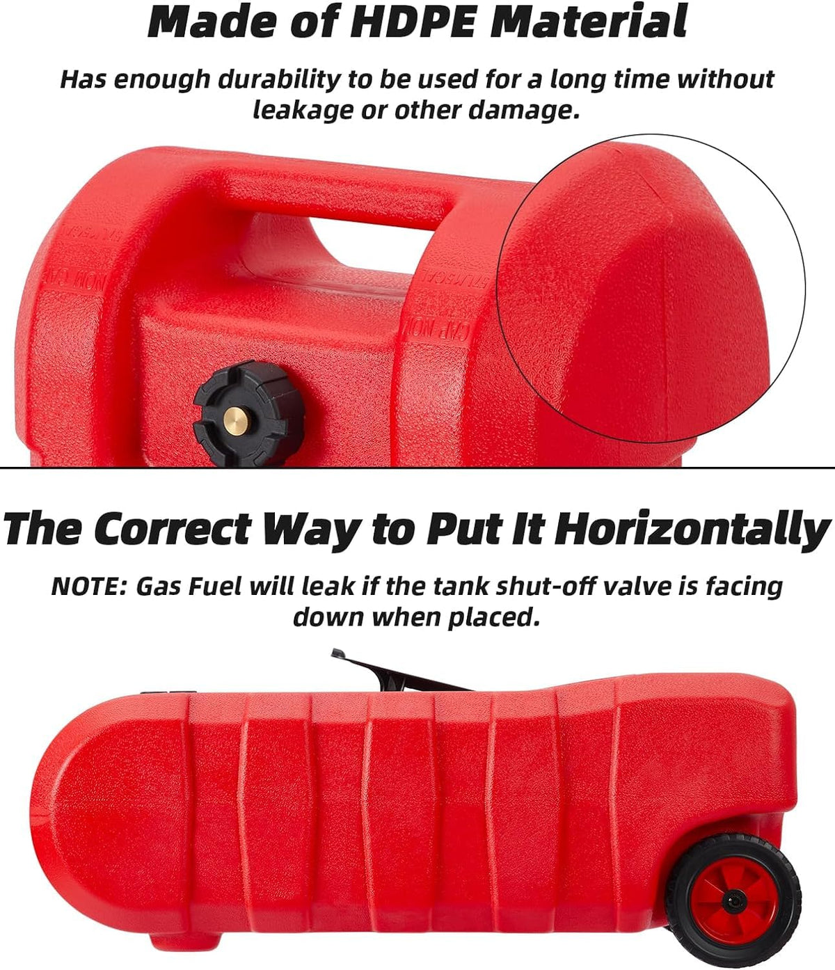 15 Gallon Portable Gas Caddy with Pump and 10FT Hose K29268