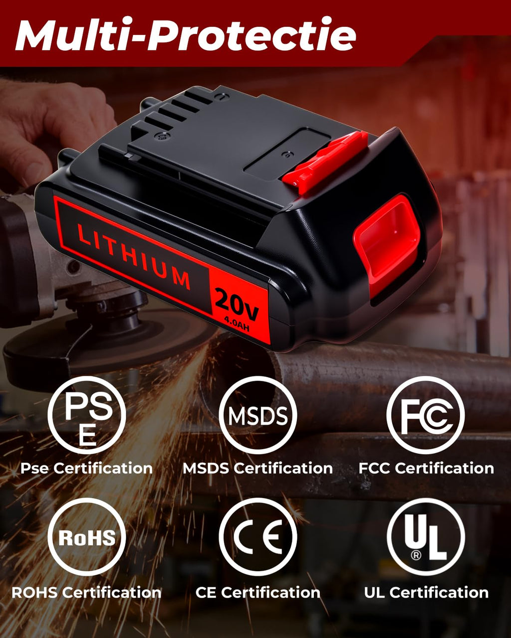 20V 4.0Ah Lithium Battery 2-Pack H24318