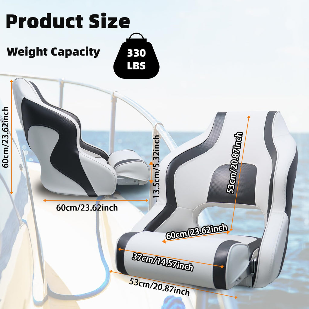 White Black Boat Seat M7222