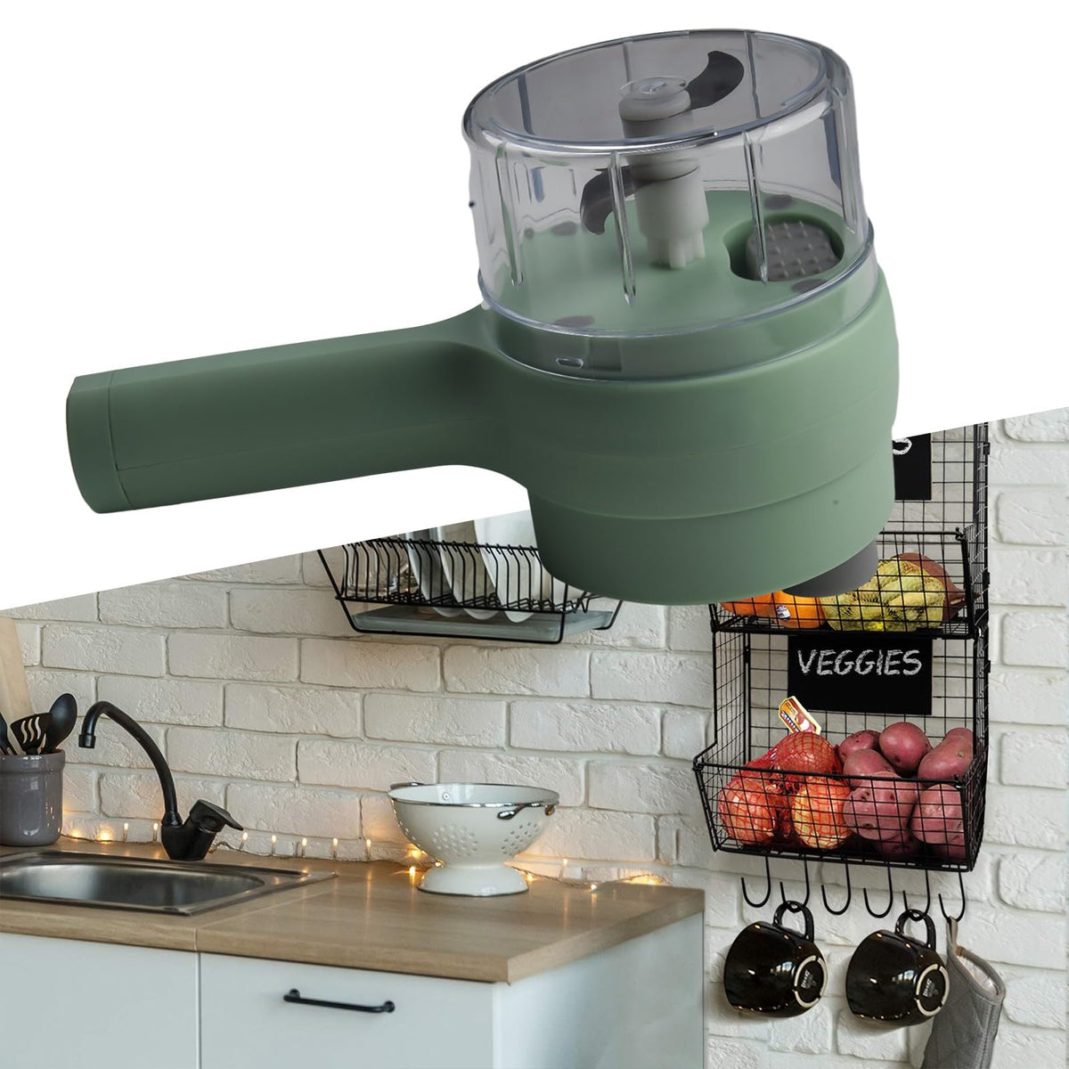 4 In 1 Portable Electric Vegetable Slicer Set P597254