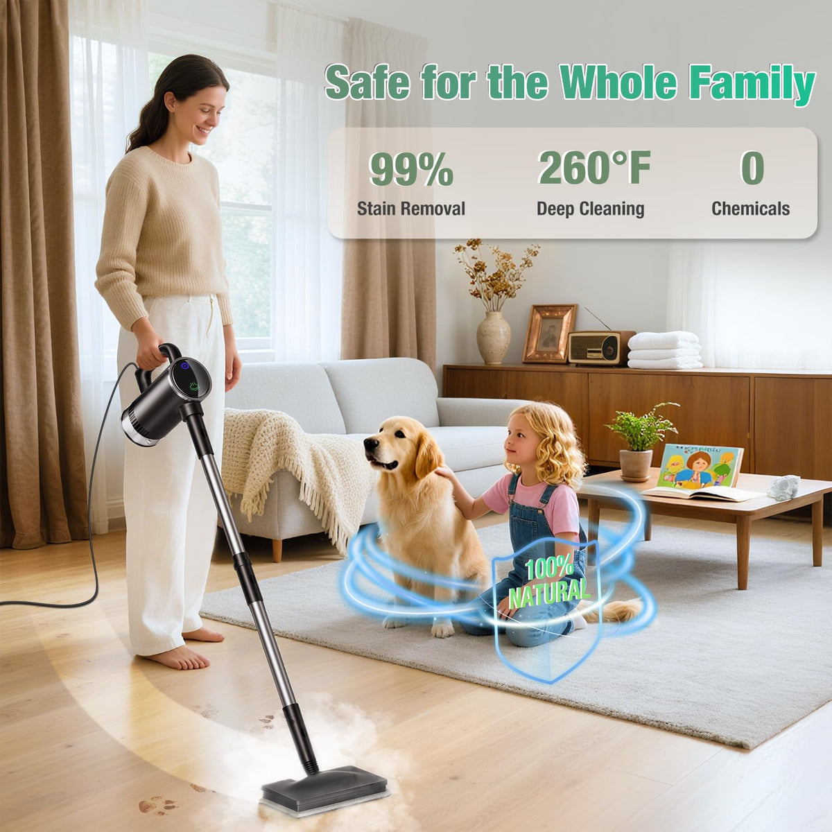 11-in-1 Detachable Handheld Steam Mop P560592